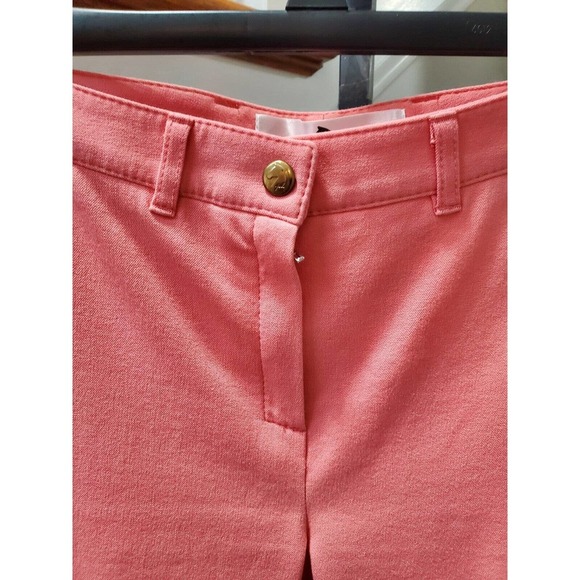 Pamela Henson Equestrian Solid Pink Cotton Skinny Fit Mid Rise Casual Pant XL - Picture 3 of 12
